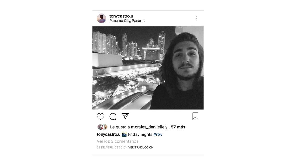 Tony Castro en la Ciudad de Panamá.