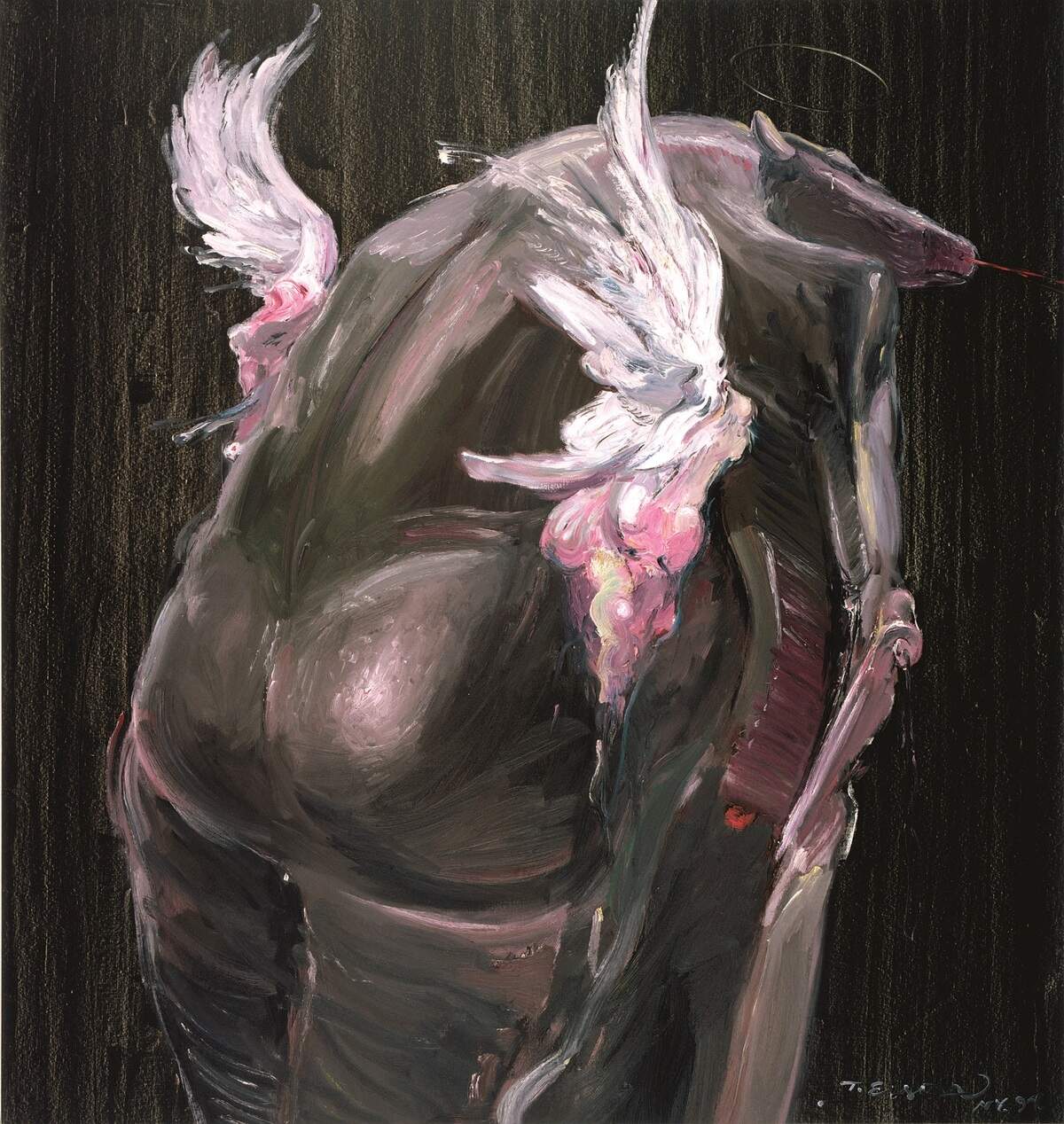 ‘Black Angel’, 1994, óleo sobre lienzo.