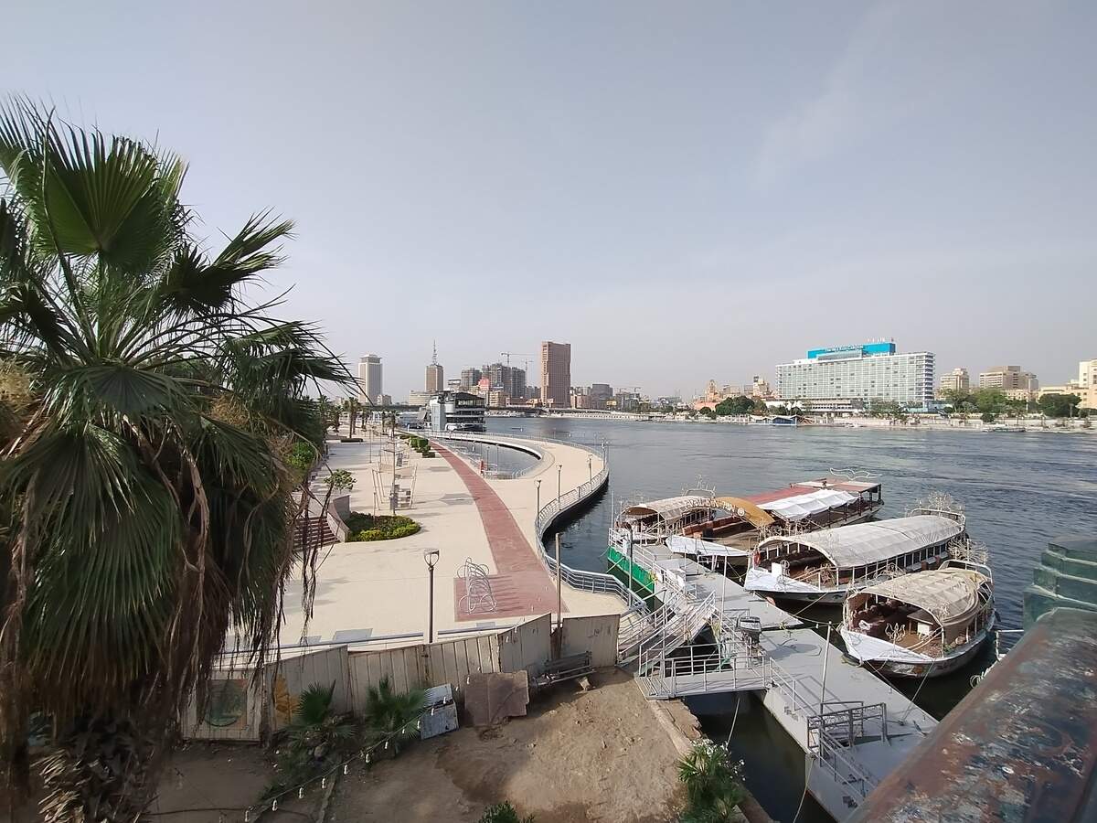 El paseo Mamsha Ahi Masr a las orillas del Nilo, El Cairo.