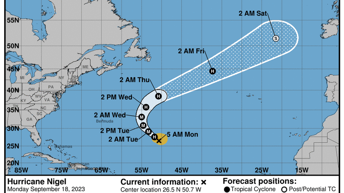 La tormenta Nigel se convirtió en huracán y seguirá intensificándose.