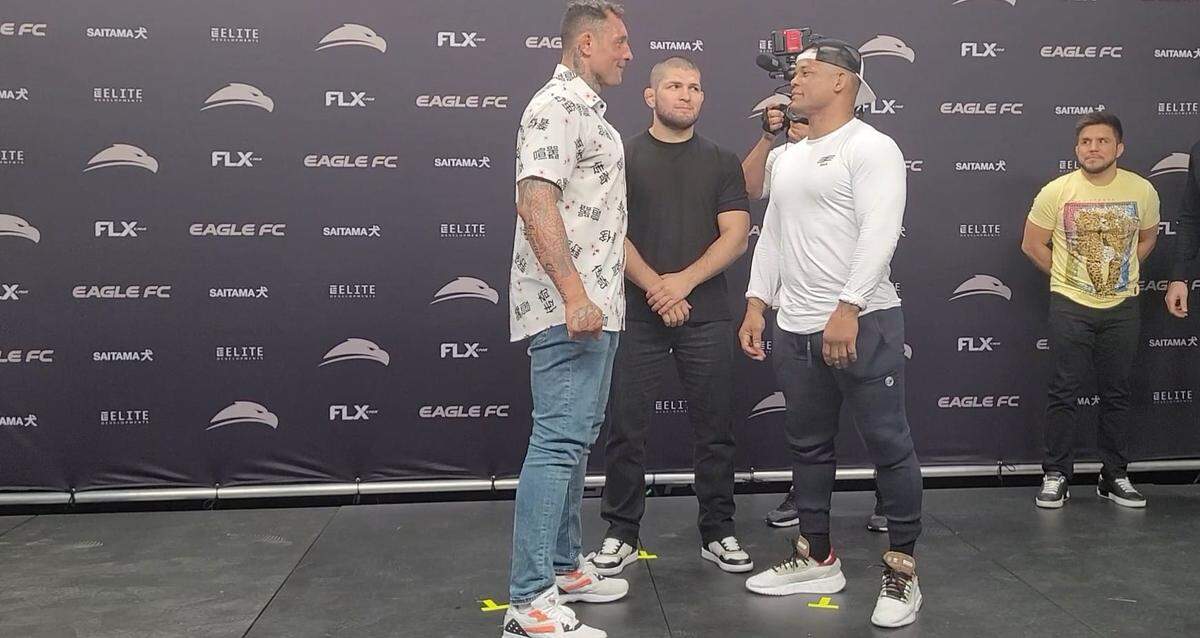 Héctor Lombard (der.) siempre se caracterizó por enfrentar a los mejores y ahora en su nueva casa de combate, eso no va a cambiar. El excampeón de Bellator MMA y BKFC enfrentará al veterano de la UFC Thiago Silva en el evento Eagle FC del 20 de mayo en Miami.