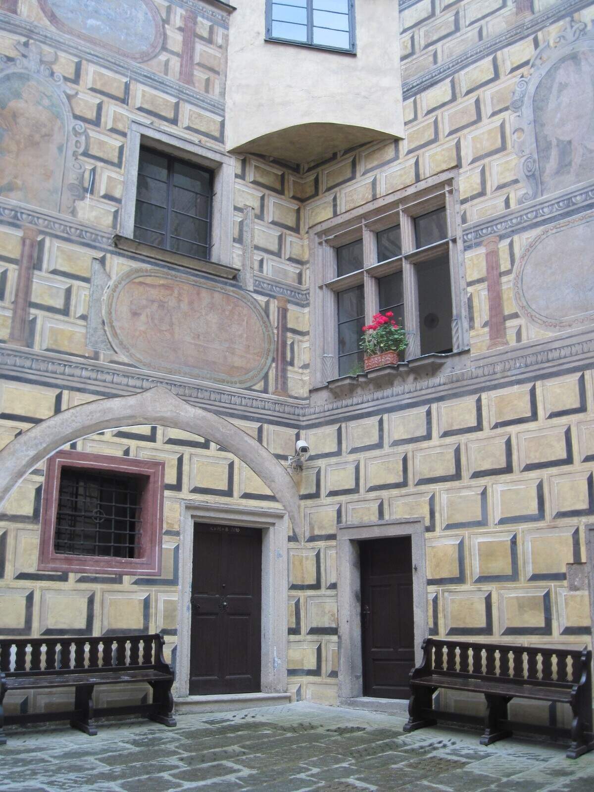 Una vista del cuarto patio del palacio.
