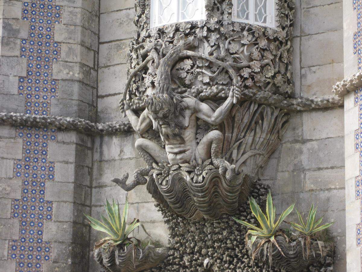Detalle en el Palacio da Pena cerca de Lisboa.