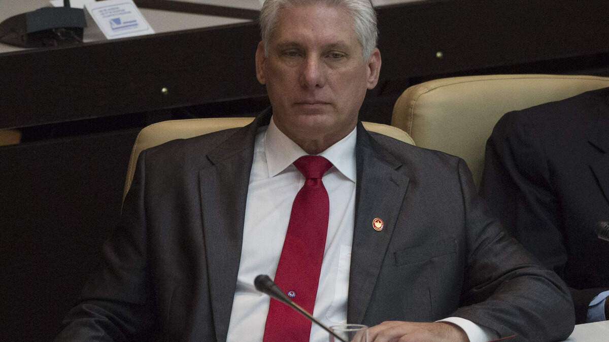 El nuevo gobernante cubano Miguel Diaz-Canel tras su nombramiento el jueves 19 de abril del 2018 en la Asamblea Nacional, en La Habana.