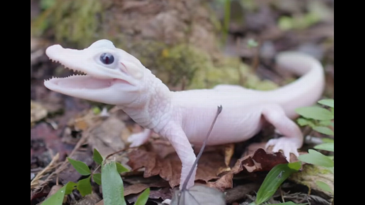“El leucismo en los cocodrilos provoca una coloración blanca, aunque a menudo tiene manchas de coloración normal en la piel”, dijo el parque Gatorland Orlando.