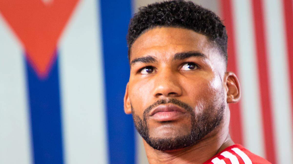 YURIORKIS GAMBOA durante un entrenamiento en Miami.