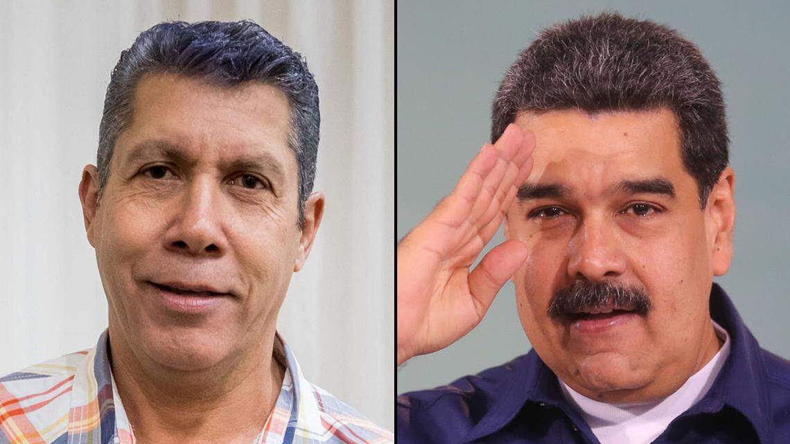 Combinación de fotografía de los candidatos venezolanos Henri Falcón y el actual mandatario Nicolás Maduro.
