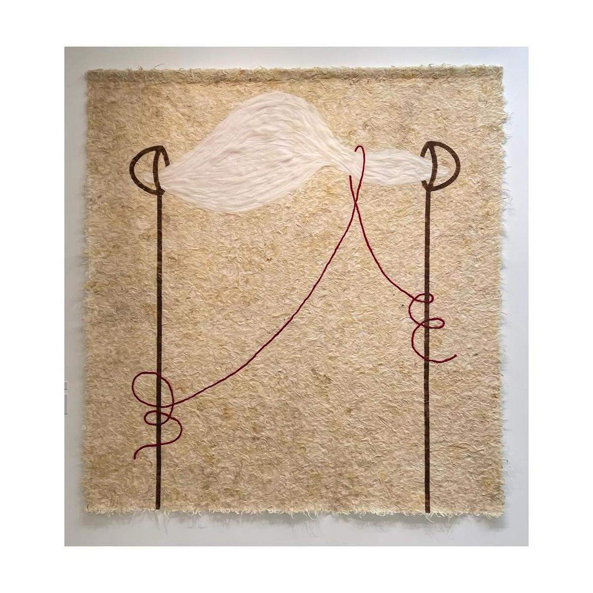 Obra de la artista Irene Infantes, nacida en Sevilla, España, que estudió Diseño Textil en el Central Saint Martins College de la Universidad de las Artes de Londres. Este trabajo está incluído en “To Weave the Sky: Textile Abstractions from The Jorge M. Pérez Collection”. 