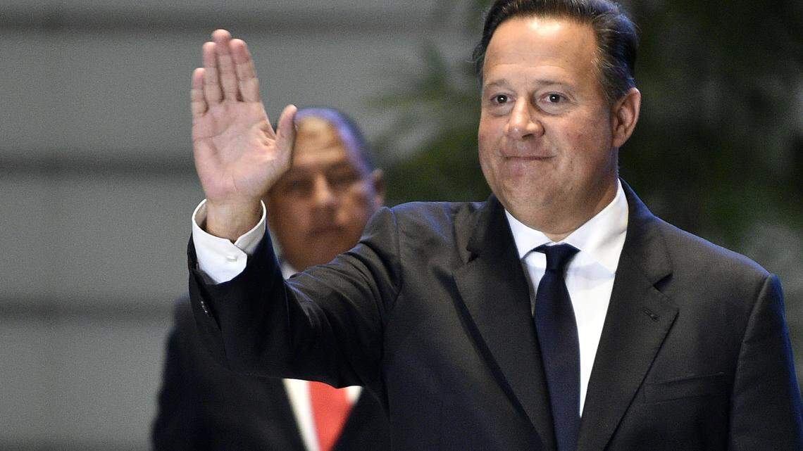 El presidente de Panamá, Juan Carlos Varela, durante una visita oficial en Tokio, Japón, el 20 de abril de 2018.