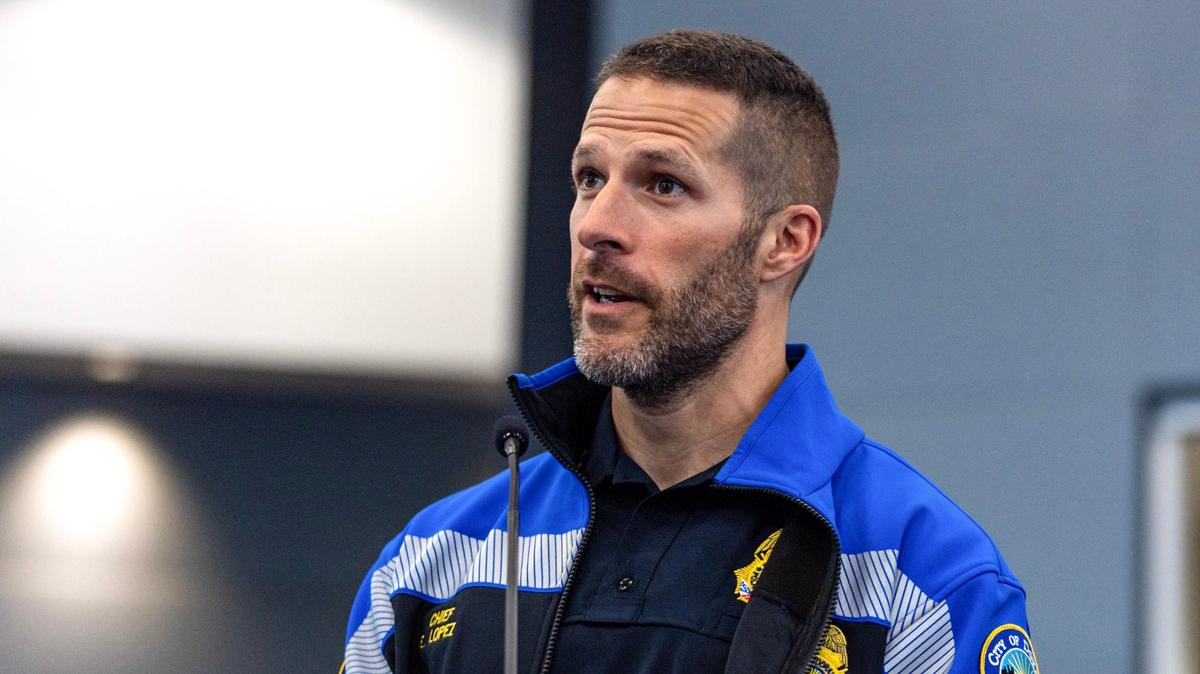 Doral Police Chief Edwin Lopez speaks during a City Council meeting at Doral’s Government Center on Wednesday, April 10, 2024.