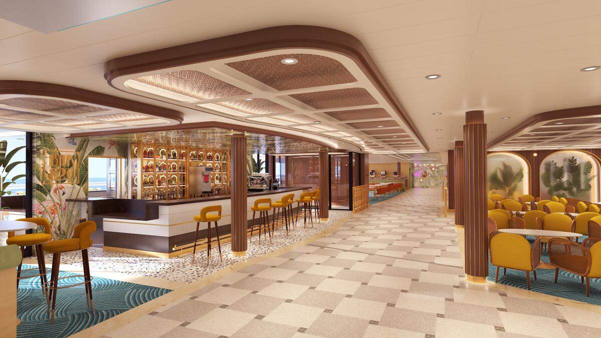 Con el nombre de la dirección de la sede original de la línea de cruceros Carnival, 820 Biscayne, se recreará en la cubierta 8 de su barco Carnival Celebration un diseño la zona que reflejará el ambiente urbano y sosegado de Miami.