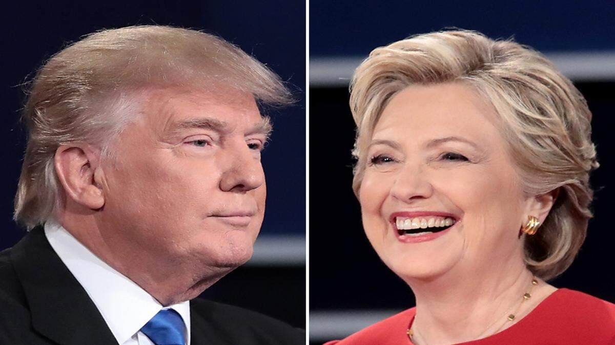 Donald Trump y Hillary Clinton en el primer debate presidencial este 26 de septiembre de 2016. 
