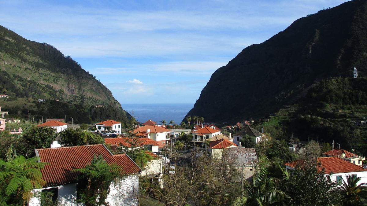 Vista de Sao Vicente, al norte de Madeira.