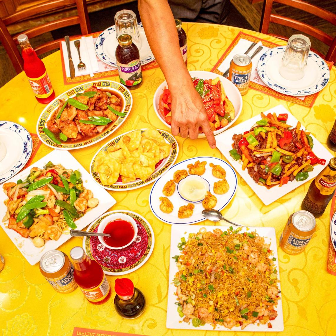 “Chaufa” or Peruvian fried rice, lomo saltado, wonton soup and Chi Jua Kay chicken are a few of the dishes served at Chifa Du Kang.