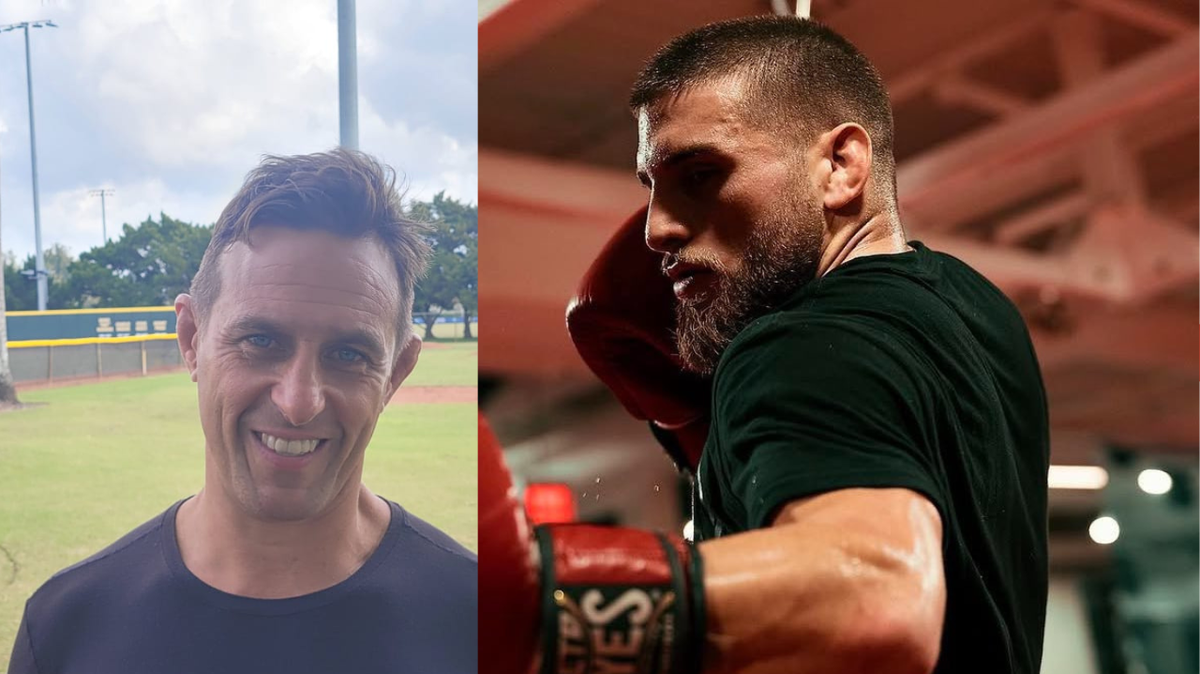 Jesús Gallo (izq.) se encuentra en Sidney para supervisar que Aleksandre Topuria llegue en la mejor forma física a su debut profesional este sábado en la UFC 314 con sede en Australia.
