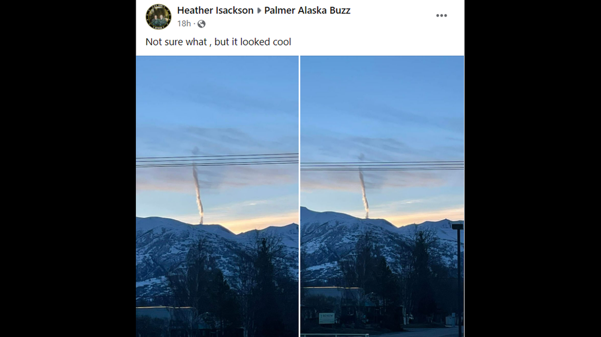 Parecía que la montaña estaba en erupción desde algunos puntos de vista. CAPTURA DE PANTALLA DE FACEBOOK