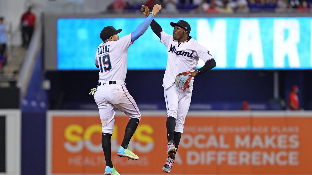 Miguel Rojas (izq.) y Jazz Chisholm van escribiendo historias diferentes y en mercados distintos, pero con la posibilidad de convertirse en campeones mundiales.