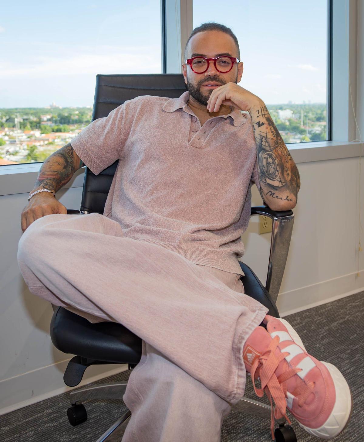 Venezuelan singer Miguel Ignacio Mendoza Donatti, better known as Nacho from duo group Chino y Nacho, after an interview with the Miami Herald on Tuesday, August 13, 2024 in Miami, Fla.
