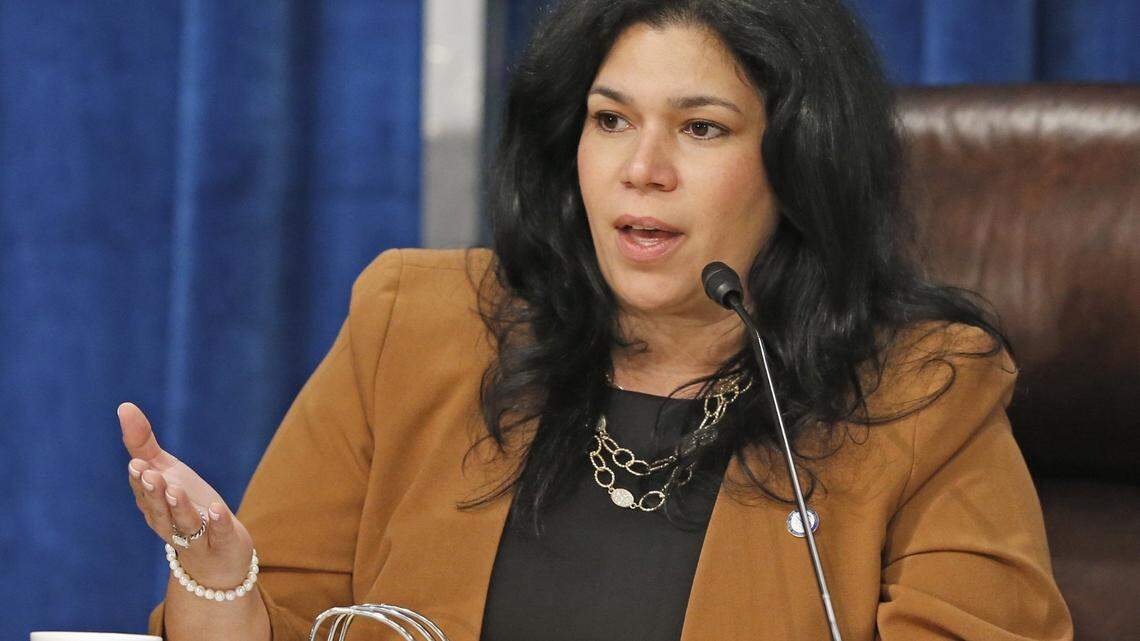 File photo of then-Miami-Dade School Board member Lubby Navarro serving District 7 on July 13, 2016, a year after she was appointed by former Gov. Rick Scott. She resigned in 2022. On Jan. 11, 2024, she was arrested on public corruption charges dating back to her time on the School Board.