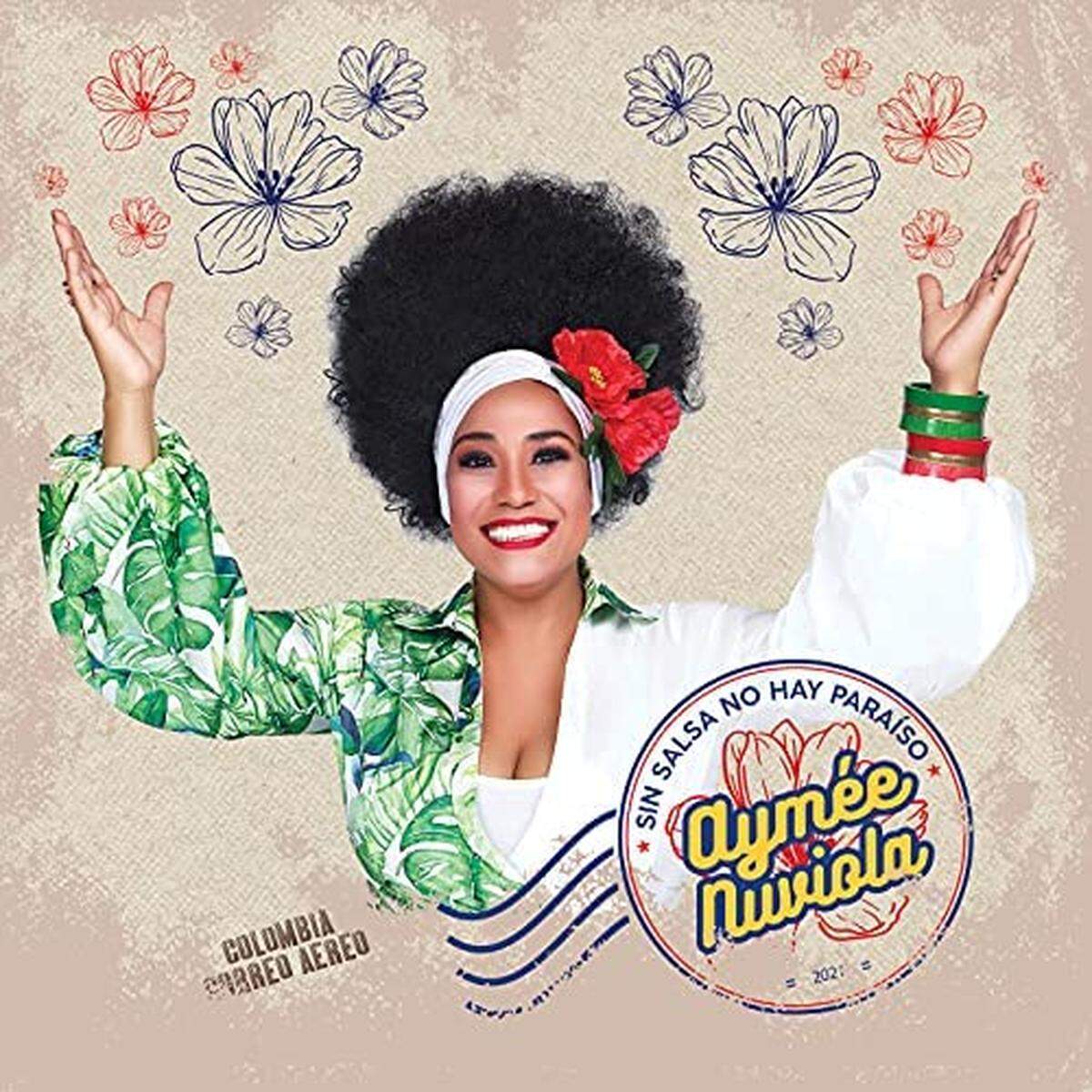 Carátula del disco ‘Sin salsa no hay paraíso’ de Aymée Nuviola.