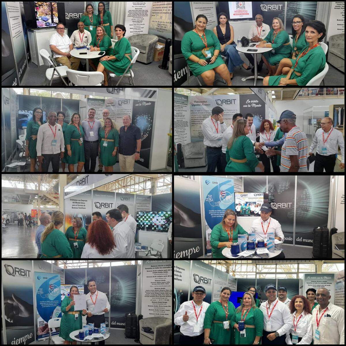 Diana Rosa Rodríguez Pérez, actual directora de Orbit SA, aparece en varias fotografías tomadas en el stand de la empresa en la Feria Internacional de La Habana en noviembre del 2024.