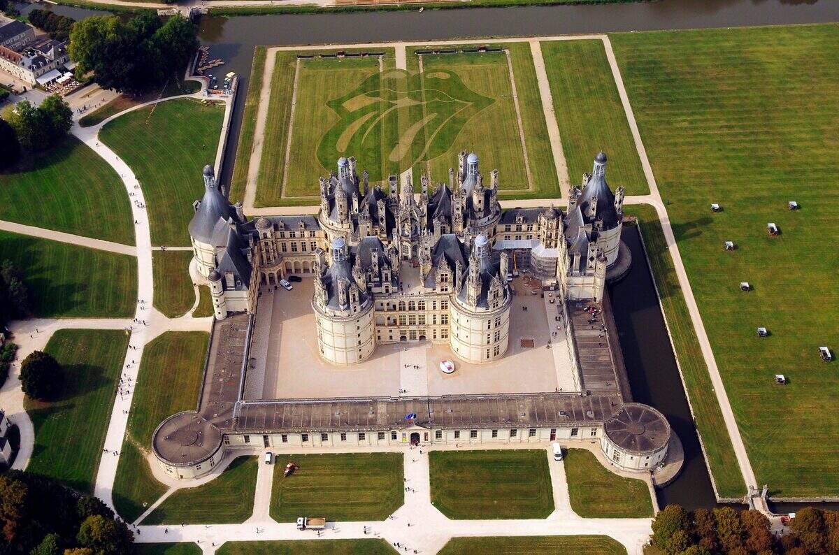 La castillo de Chambord, uno de los más espectaculares de Francia.