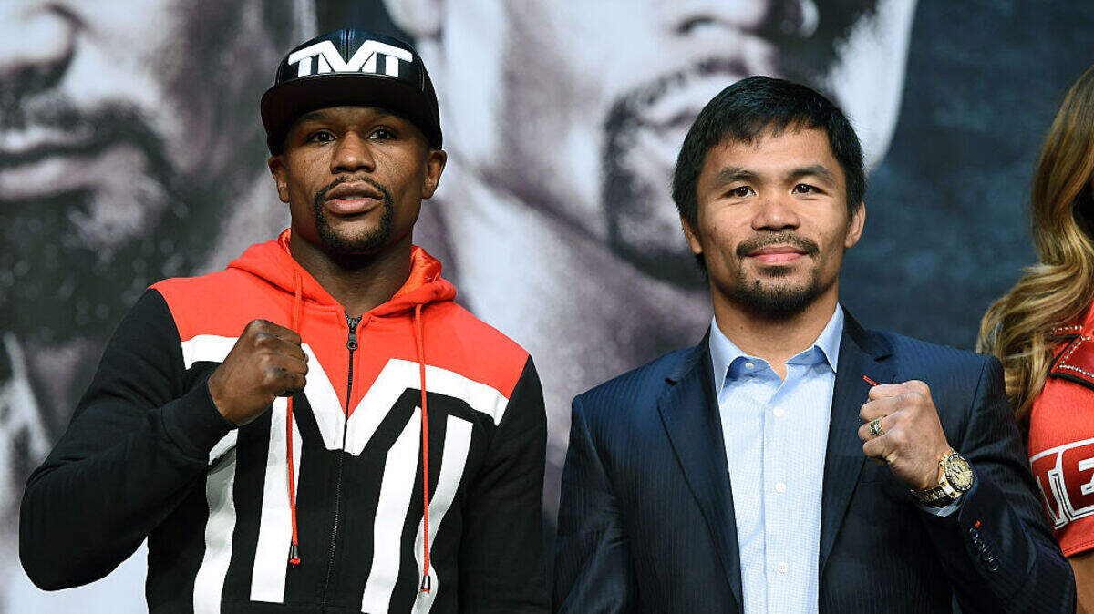 Once años después, el estadounidense Floyd Mayweather (izq.) y el filipino Manny Pacquiao volverán a chocar en un ring el próximo 19 de septiembre en Las Vegas, anunció este lunes Netflix, que retransmitirá el evento a nivel global.