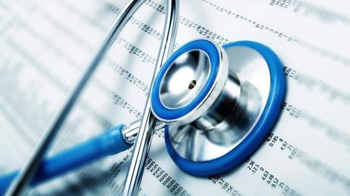Stethoscope on a printed sheet of paper