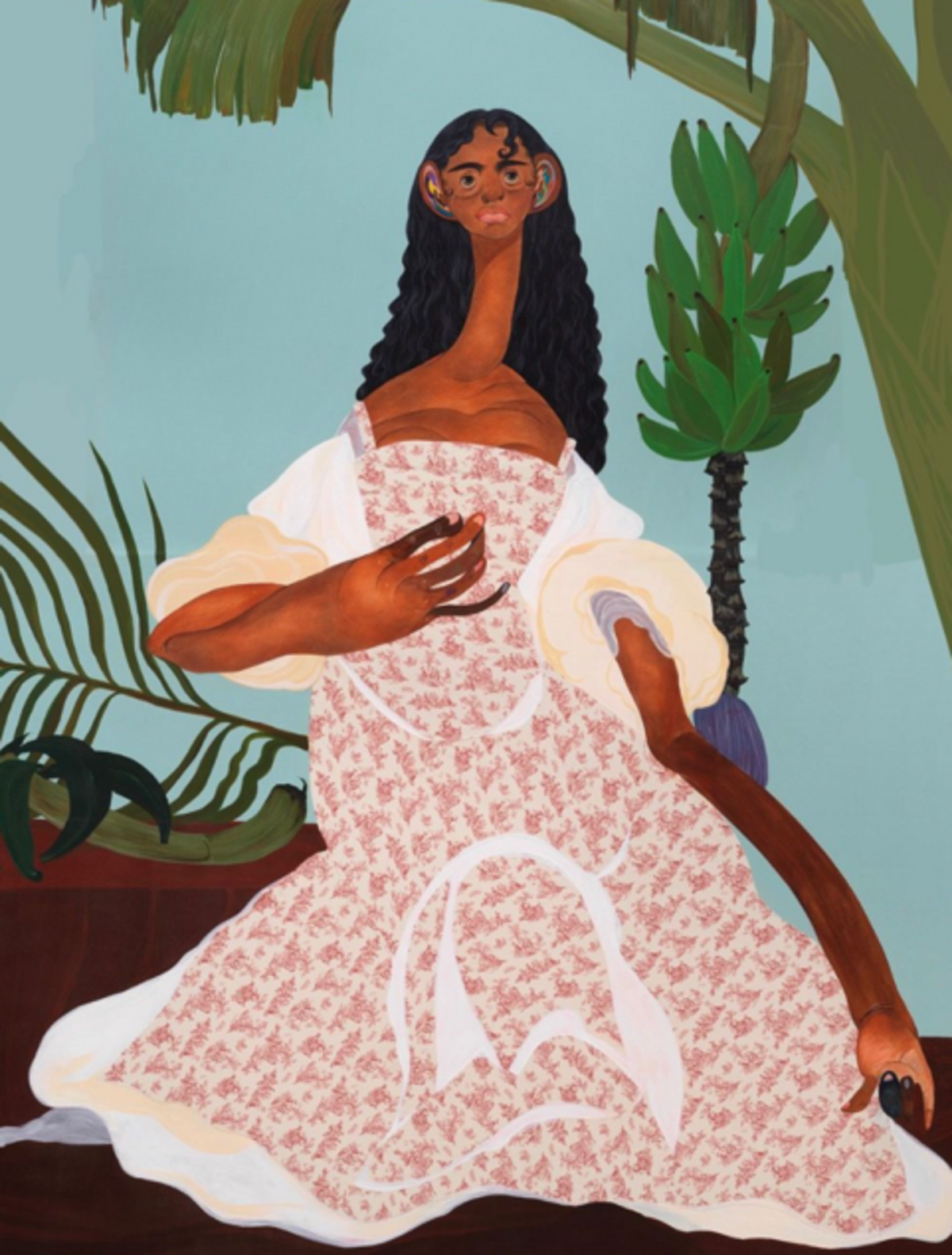 Mural “Musa Coccinea” de la artista Bony Ramirez.