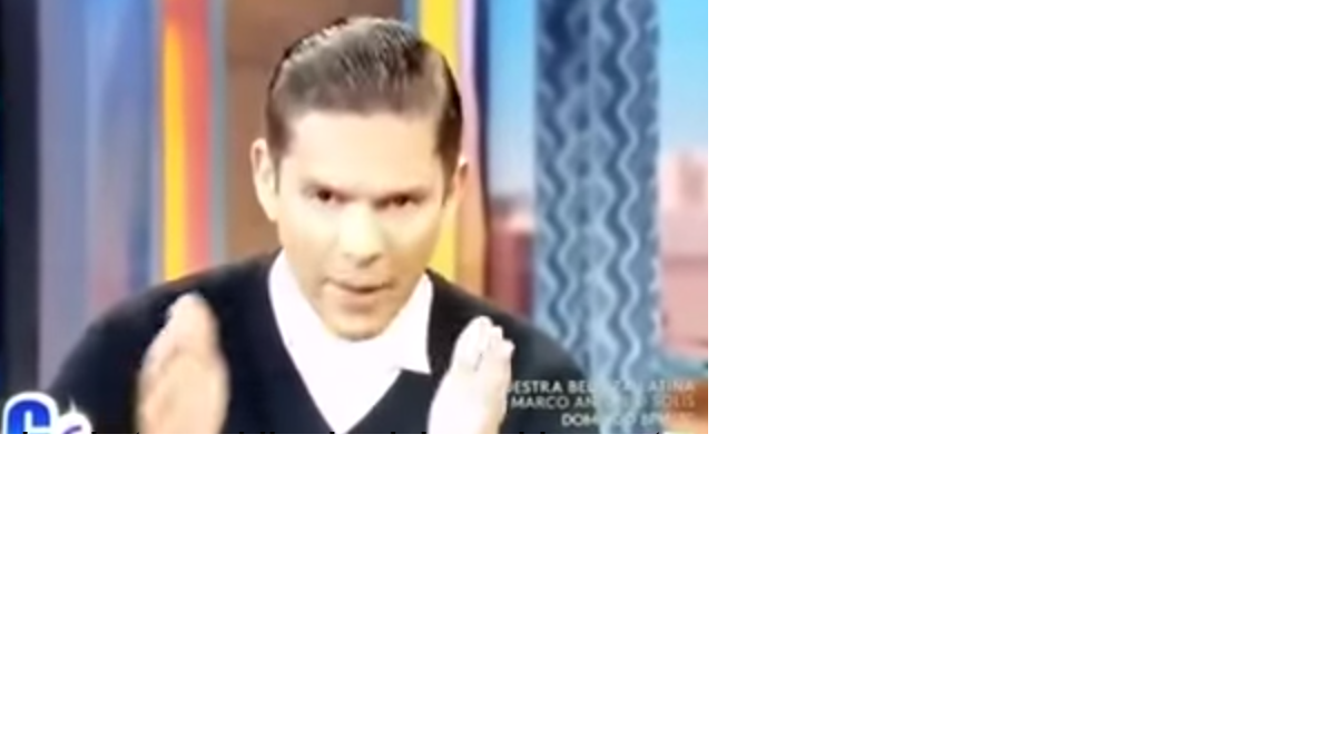 Rodner Figueroa en el set del programa "El Gordo y la Flaca", que transmite Univisión. 