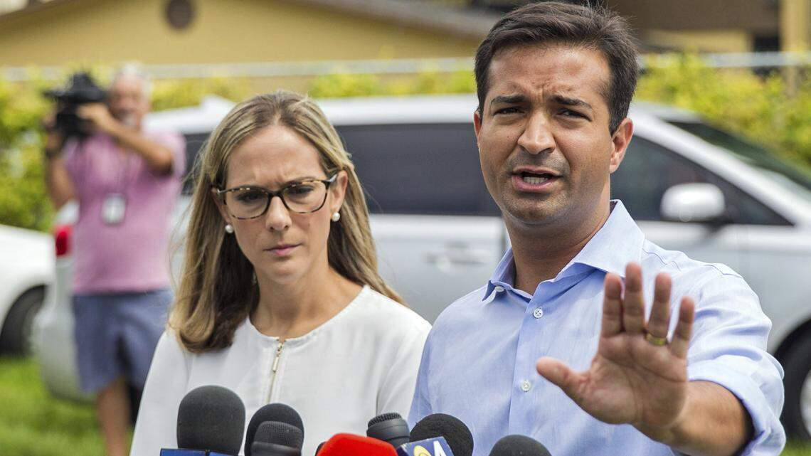 Carlos Curbelo with his wife, Cecilia.