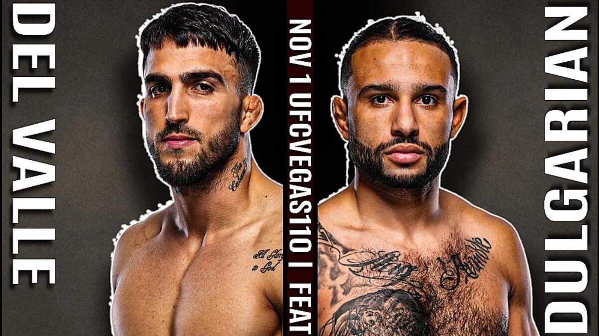 Yadier Del Valle (izq.) vuelve a la acción y lo hará en la fecha marcada en su calendario: 1 de noviembre en UFC Vegas 110, un evento donde pretende buscar su segunda victoria en la jaula contra Isaac Dulgarian. 