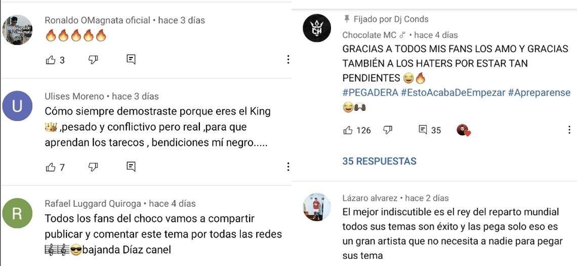 Reacciones de los fans de Chocolate