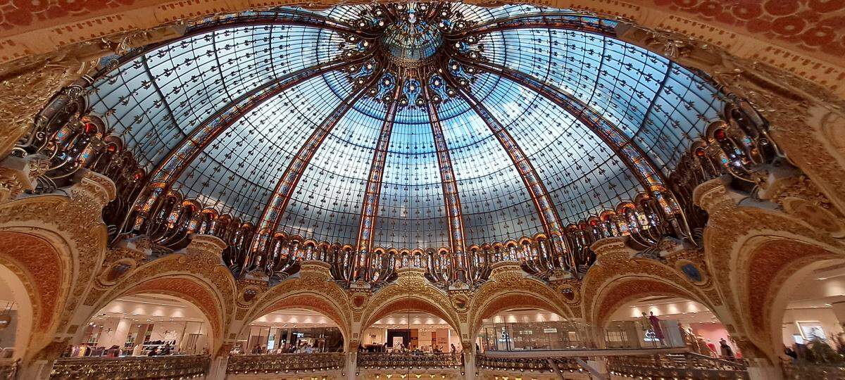 La cúpula Art Noveau de Galerías Lafayette.