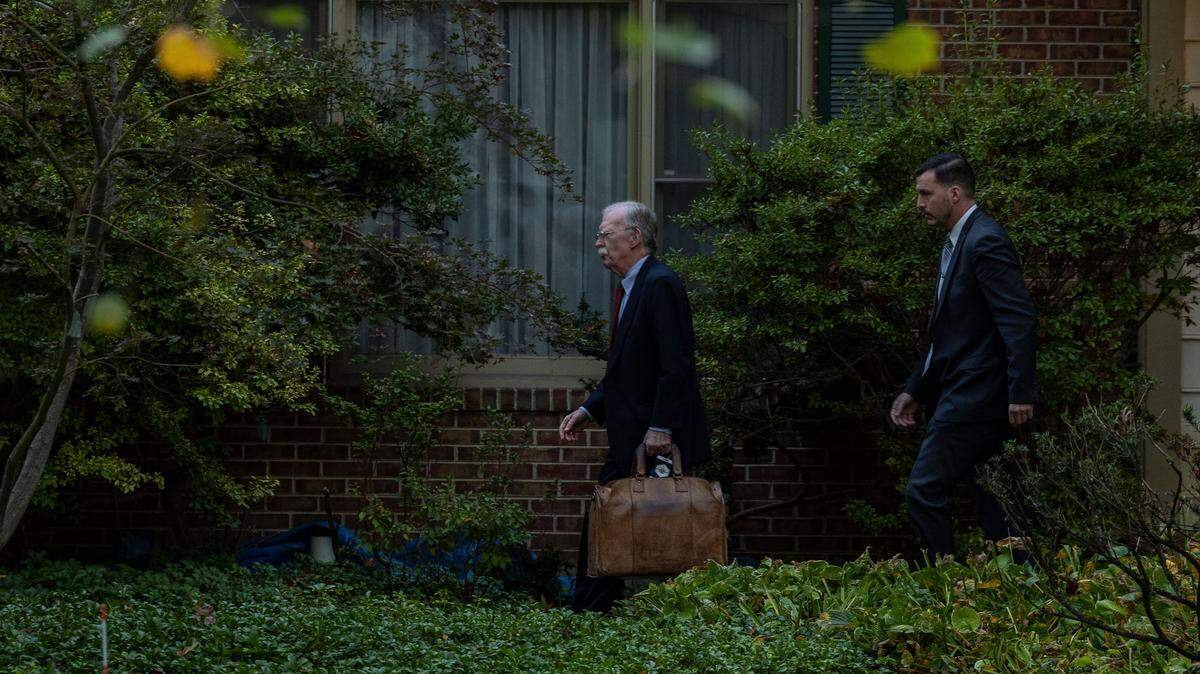 BETHESDA, MARYLAND - OCTOBER 17: John Bolton leaves his home on October 17, 2025 in Bethesda, Maryland. Former national security adviser Bolton was indicted by a federal grand jury on Thursday. (Photo by Alex Kent/Getty Images)