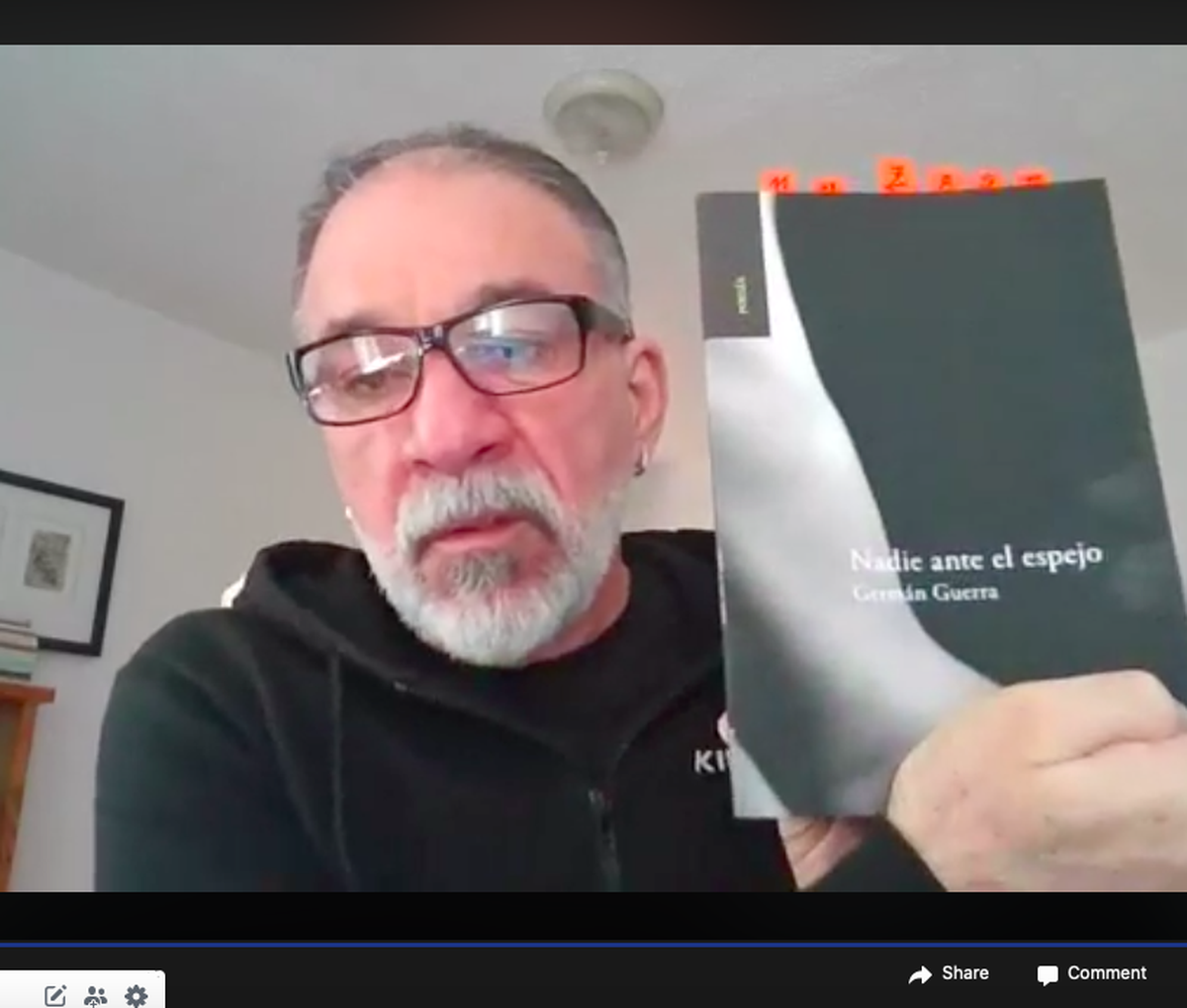 El poeta y periodista de el Nuevo Herald, Germán Guerra, lee sus poemas y presenta su obra.