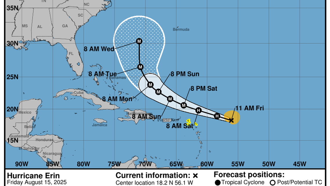 Erin se convierte en el primer huracán de la temporada al acercarse al Caribe