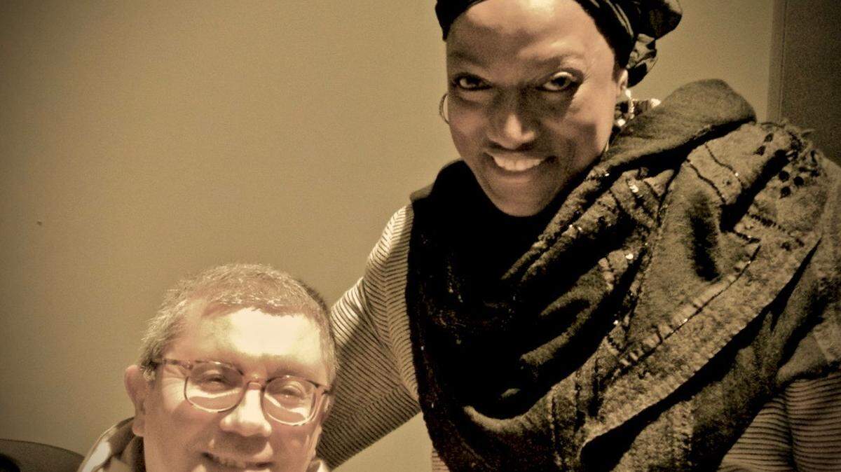 Sebastian Spreng junto a Jessye Norman.