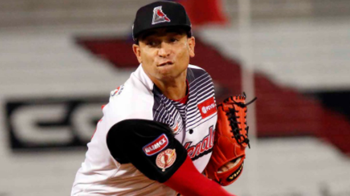 El pitcher cubano Jorge Martínez es uno de los puntales de la rotación de los Cardenales de Lara para los playoffs de la pelota venezolana, que arrancan el martes 2 de enero de 2018.