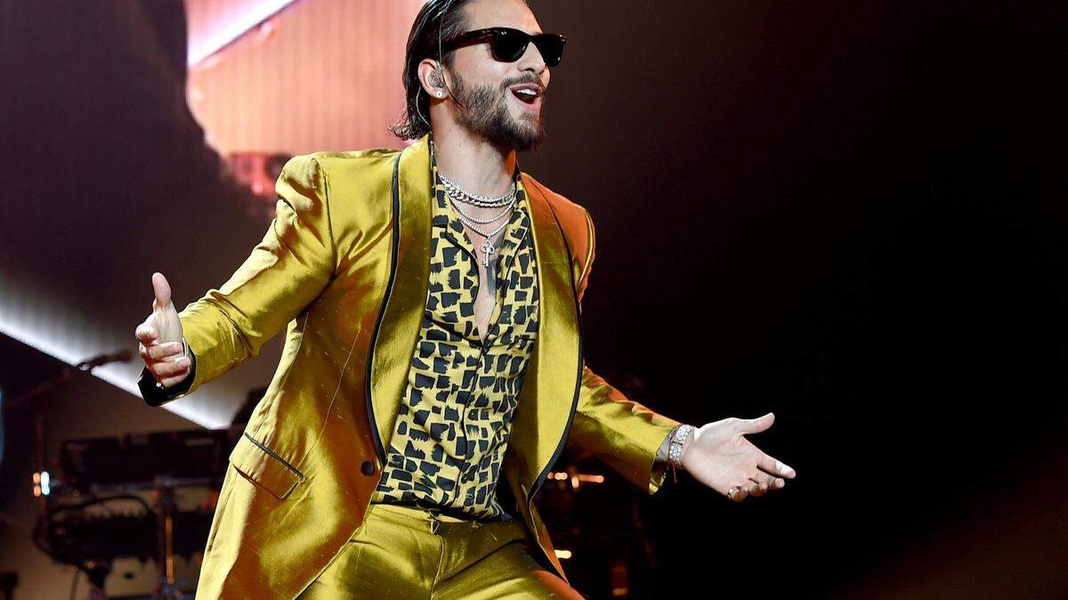 Maluma en una presentación de su gira FAME en The Forum, en Inglewood, California, el 7 de abril del 2018 .