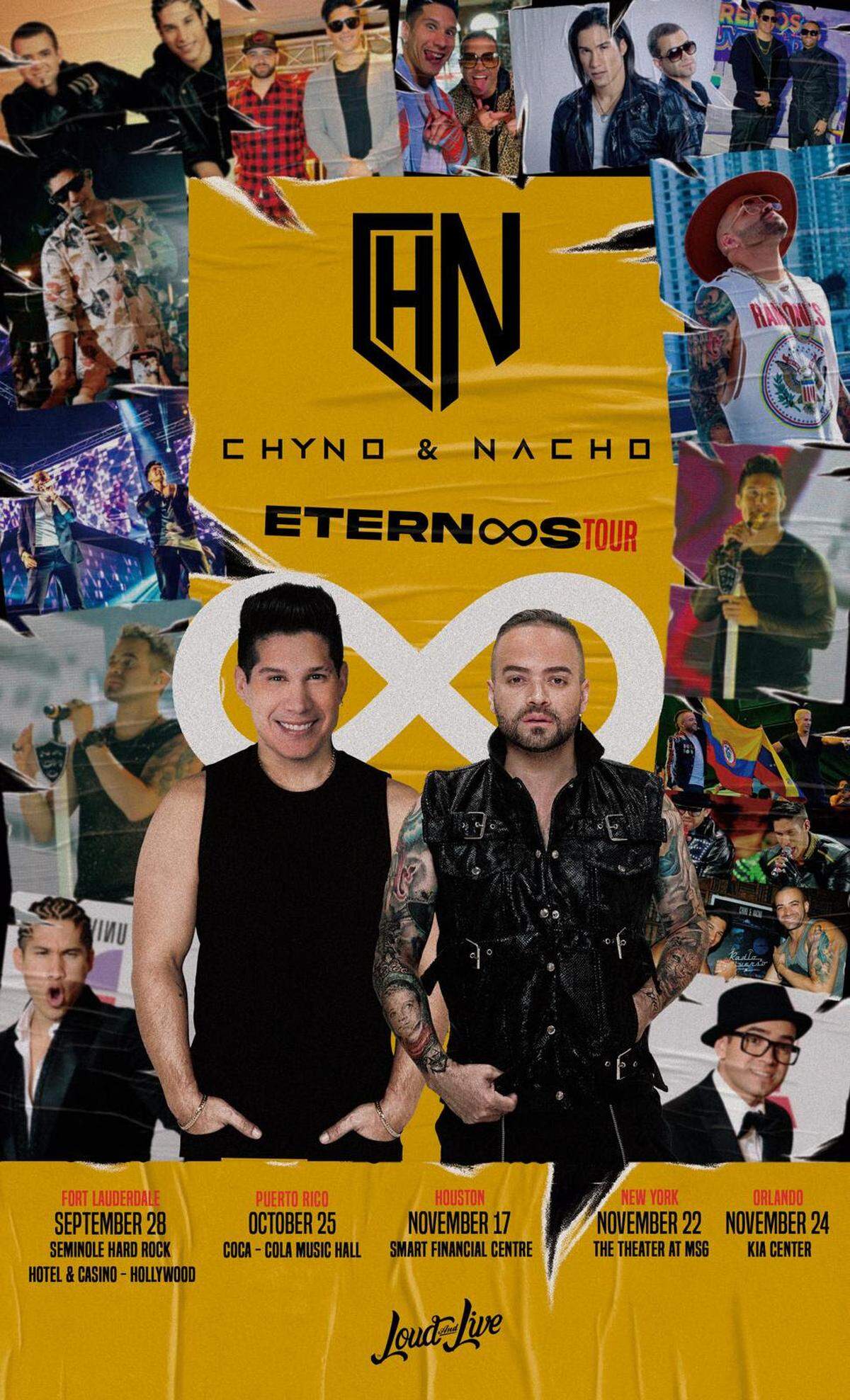 Fechas para el “Eternos Tour” de Chyno y Nacho