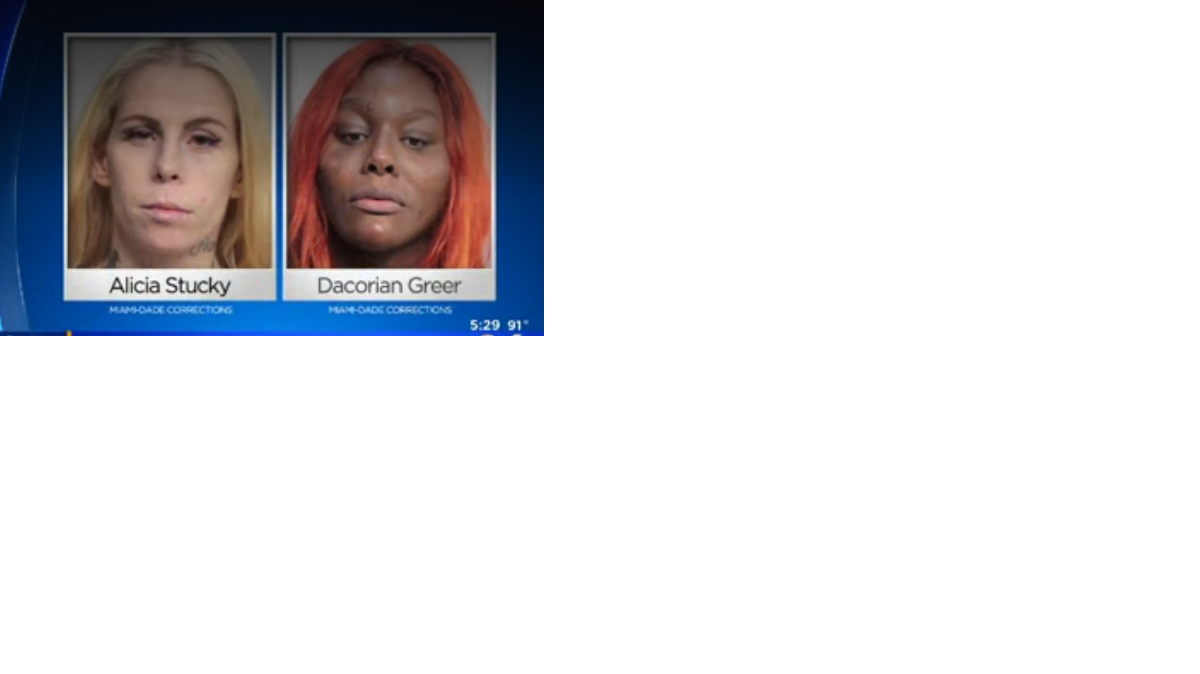 Alicia Stucky, de 31 años, y Dacorian Dewayne Greer, de 33, están acusadas de trabajar juntas para robar relojes a hombres que querían pasar un buen rato en Miami Beach.