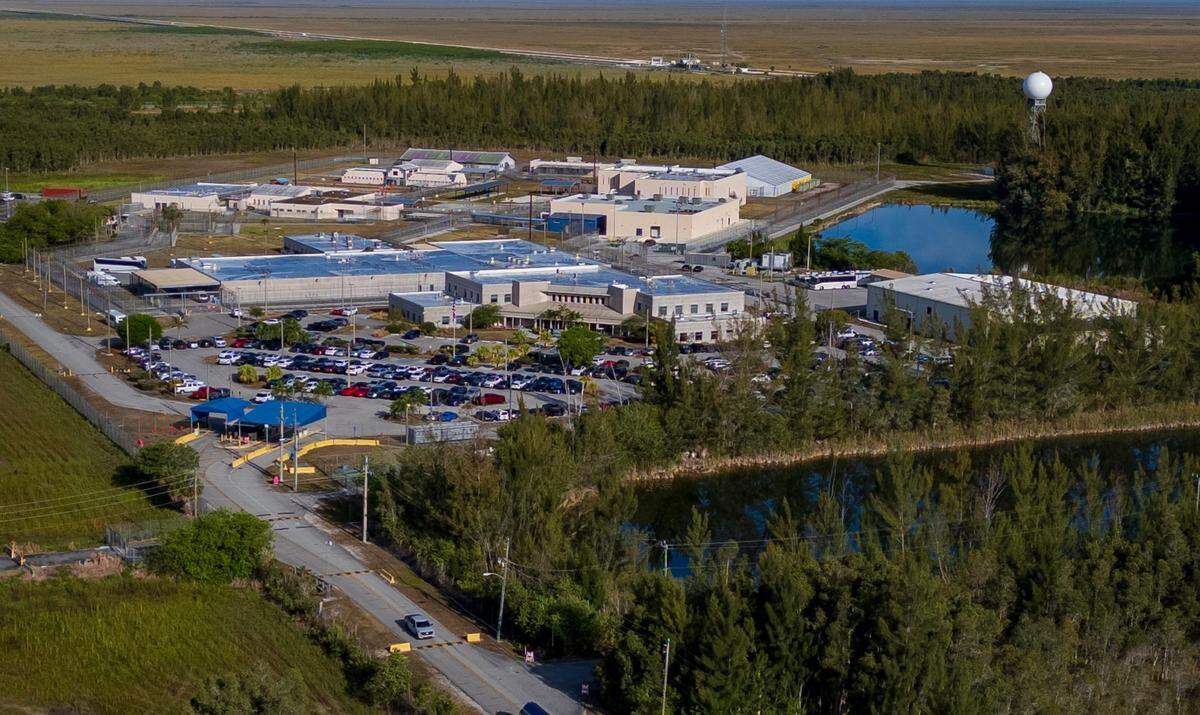 Aereal view of Krome Detention Center in May 2025