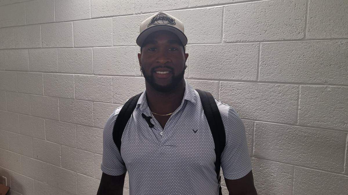 Onelki García participó con los Navegantes del Magallanes en el evento Choque de Gigantes, celebrado en el loanDepot park en Miami.