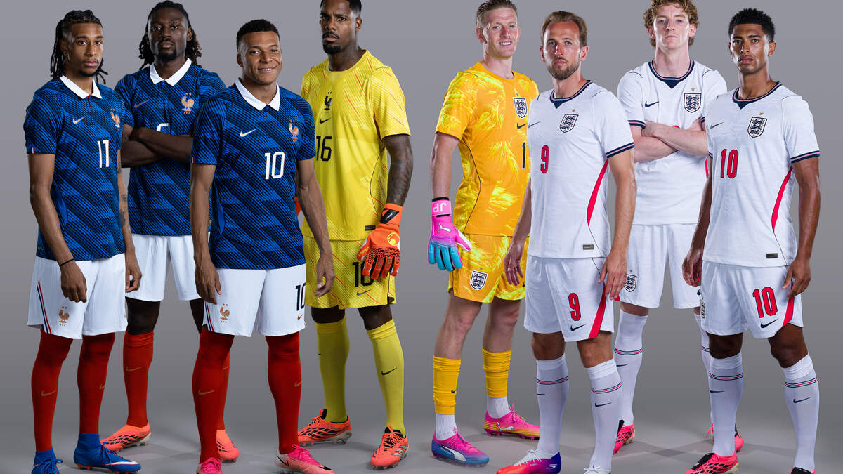 Ilustración fotográfica, (de izq. a der.) Michael Olise, Manu Kone, Kylian Mbappé y Mike Maignan de Francia, y Jordan Pickford, Harry Kane, Anthony Gordon y Jude Bellingham de Inglaterra, antes del partido por el tercer puesto de la Copa Mundial de la FIFA 2026 que se jugará en el Estadio de Miami el 18 de julio de 2026. Esta imagen, creada el 16 de julio, es una composición digital recortada de las imágenes números 2281145142, 2281145157, 2281145328, 2281145378, 2280721449, 2280721449, 2280721571 y 2280721827.