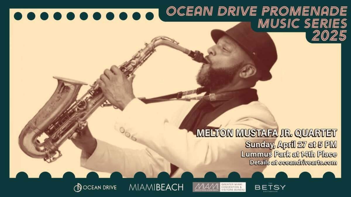 El Cuarteto Melton Mustafa Jr. se presenta en el Parque Lummus, Miami Beach.
