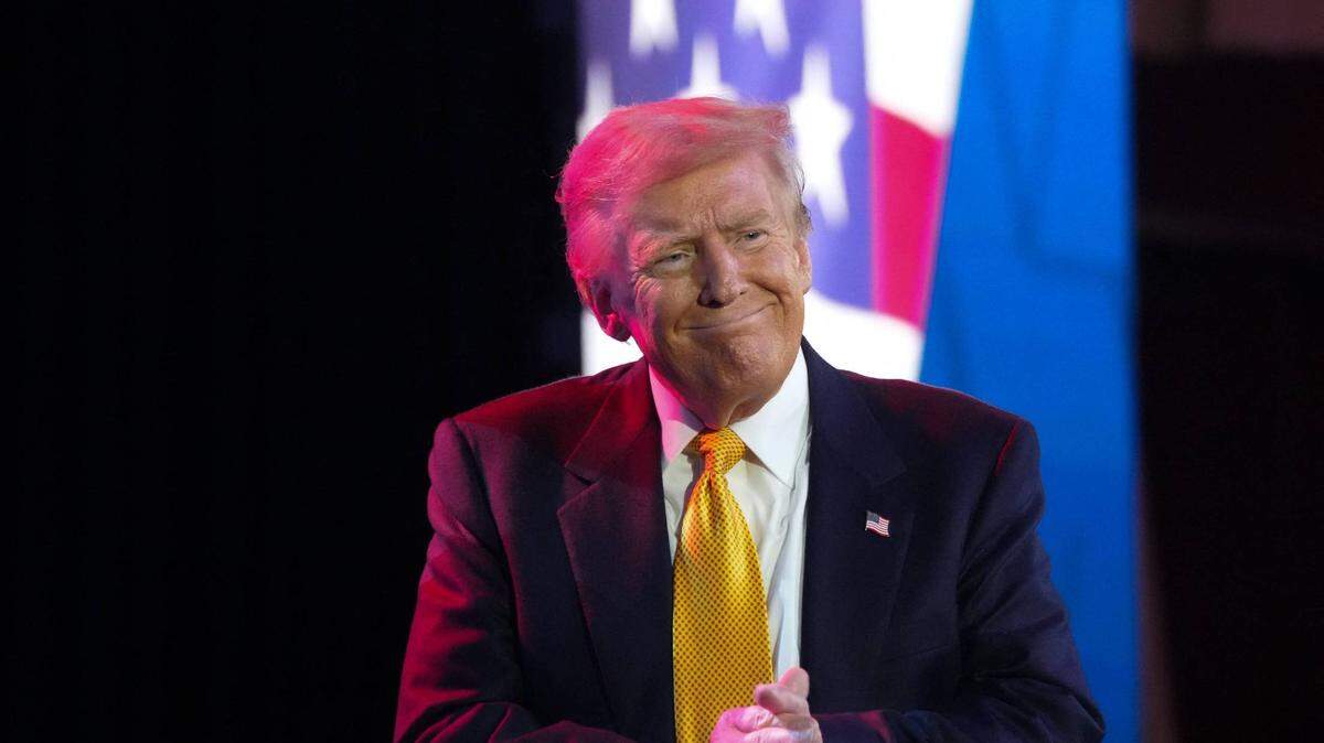 Donald Trump habla ante el Consejo Israelí-Americano en Washington, DC, el 19 de septiembre de 2024 (Foto de Andrew Leyden/NurPhoto) (Foto de Andrew Leyden / NurPhoto / NurPhoto vía AFP)