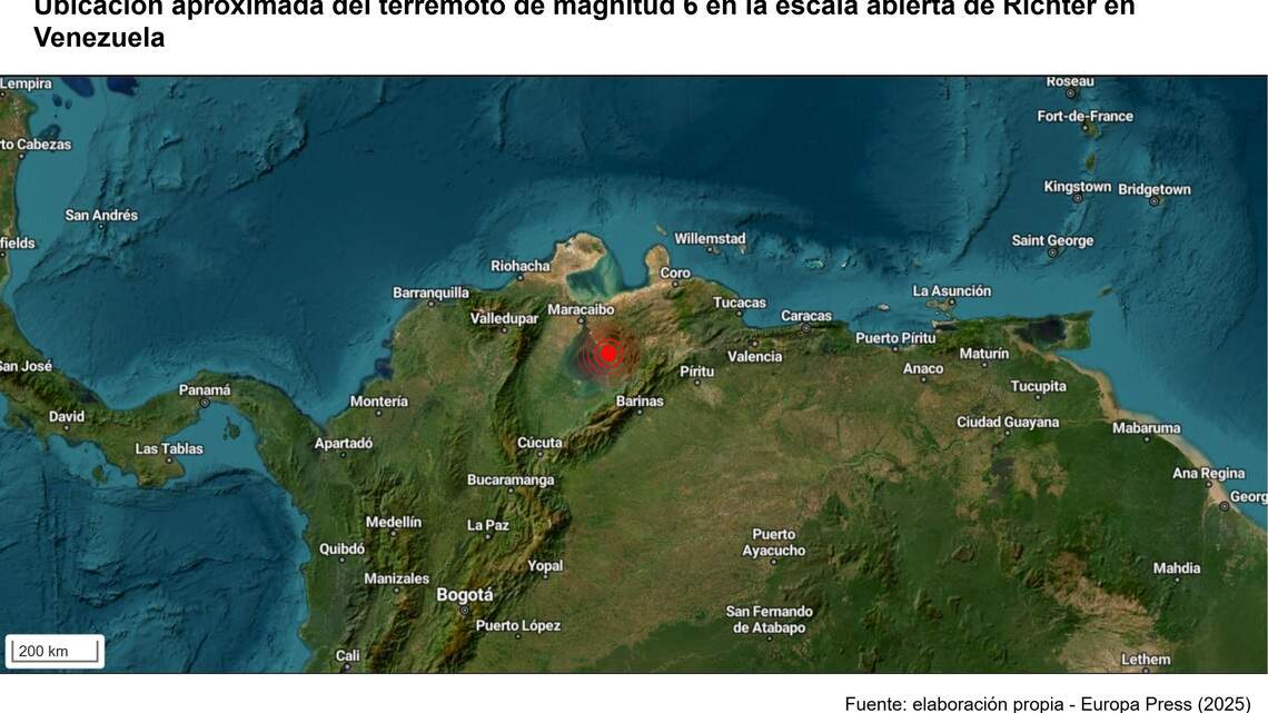 Fuerte terremoto de magnitud 6 sacude el oeste de Venezuela y se siente