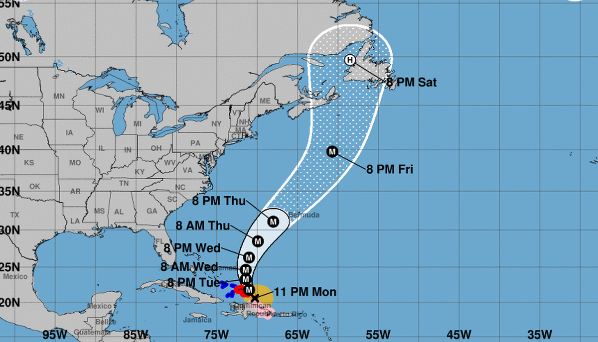 Fiona cobró intensidad el lunes 19 de septiembre de 2022 y se preparaba para convertirse en un poderoso huracán en el Atlántico.
