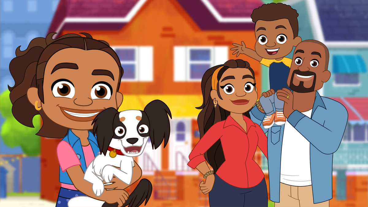 La familia de Alma en la nueva serie de PBS Kids producida por Sonia Manzano.